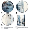 thumbnail image 3 of Designart "New York City Skyscrapers in Blue and Orange Minimalism II" Architecture Framed Wall Art - Industrial Grey Skyscrapers Hallway Framed Wall Art Decor, 3 of 6