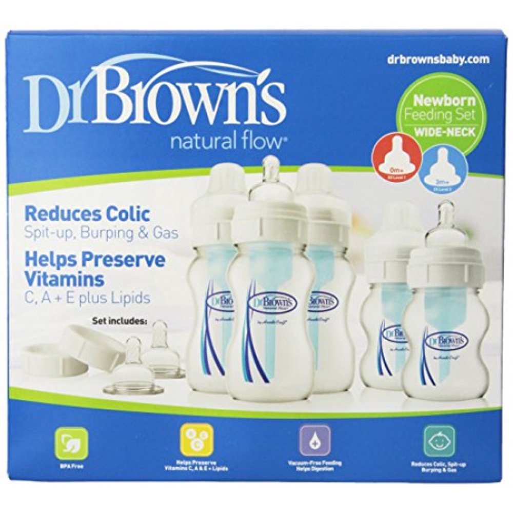 Dr. Brown's Natural Flow WideNeck Newborn Feeding Set
