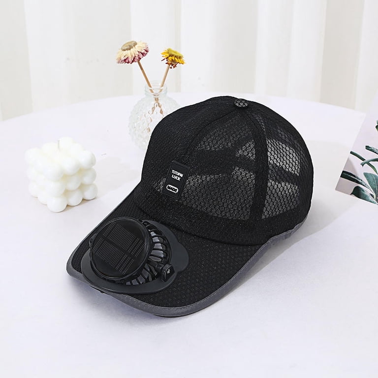 Dumesh 2025 Summer Breathable Mesh with Solar Charging Fan , Sun