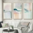 thumbnail image 1 of Designart "Pastel Tranquility in Serene Shades I" Abstract Liquid Ink Framed Wall Art Set Of 3 - Blue Modern Frame Gallery Wall Set For Home Decor, 1 of 6