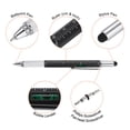 thumbnail image 4 of Unique Bargains 2pcs 6 in 1 Metal Multitool Tech Tool Pen Gifts for Men with Ballpoint Pen, Ruler, Screwdriver, Stylus, Refills, Black, 4 of 5