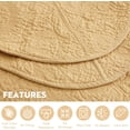 thumbnail image 5 of Blythease Oversized King Bedspread Cotton, Reversible Paisley Pattern Design, Lightweight Bedding Cover, 5 Piece Set, Honey Gold, 5 of 7