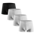 thumbnail image 1 of lmcalzta 4 Pack Boxeurs pour Hommes Respirants Extensibles Séchage Rapide Amples Doux sous-Vêtements de Détente Athlétiques, Couleurs Assorties, 1 of 2