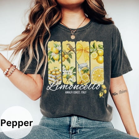Limoncello Amalfi Coast Italy Travel Tee Yellow Fruit Drink T-Shirt