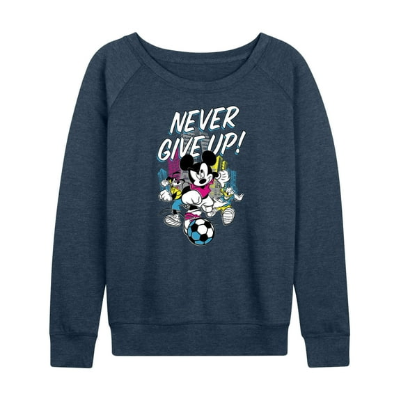 Disney - Never Give Up - Women's Lightweight French Terry Long Sleeve Shirt