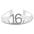 thumbnail image 1 of Sonducket Decoración de tocado de cumpleaños, accesorios de peluquería brillantes, adorno de corte de pelo, diadema de celebración para chicas Accesorio para el cabello dieciséis Sonducket AP011164-21, 1 of 6