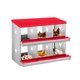 thumbnail image 1 of QinaQin Caja nido para gallinas de 6, 8 o 10 huecos, fabricada en acero galvanizado resistente al óxido, fácil recolección de huevos y limpieza, 1 of 7