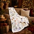 thumbnail image 3 of Dachshund Dogs with Pastel Flowers, Playful Modern Style for Dog Lovers, Spring Wiener Dog Pattern and Birthday Gift, Soft Flannel Blanket for Bedroom and Playroom, Home Decor, 3 of 9