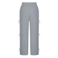 thumbnail image 6 of Casual Pants For Women Sevevn Women's Baggy Sweatpants Elastic Waist Casual Bow Tie Straps Wide Leg Pants with Pocket Travel Pants, 6 of 8