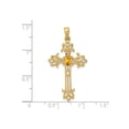 thumbnail image 2 of 10k Yellow Gold Oval Citrine Cross Pendant Necklace for Men and Women with Filigree Design Religious Polished Finish Elegant Unisex Jewelry Statement Symbol Classic Spiritual Accessory, 2 of 4