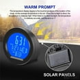 thumbnail image 5 of Solar Powered Car Dashboard Clock, Digital Auto Calendar Thermometer With Luminous LCD Display, Adhesive Mount Car Interior Accessory,green,One Size, 5 of 12