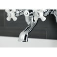 thumbnail image 3 of Kingston Brass KS266PXC Kingston Three-Handle 2-Hole Wall Mount Clawfoot Tub Faucet with Hand Shower in Polished Chrome, 3 of 7