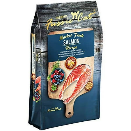 UPC: 0888641132010 | Fussie Cat Market Fresh Salmon Meal Formula Grain-Free Dry Cat Food 4lb