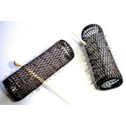 Ameliana 2 Pack Nylon Hair Styling Brush Rollers And Pins Hair Curlers 7/8" x 3" Bristles (12 Rollers)