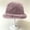 Pink, variant on Womens Plush Faux Faux Fur Bucket Hat - Warm Winter Cloche Hat with Rolled Brim, Black Hats,Size Free Size