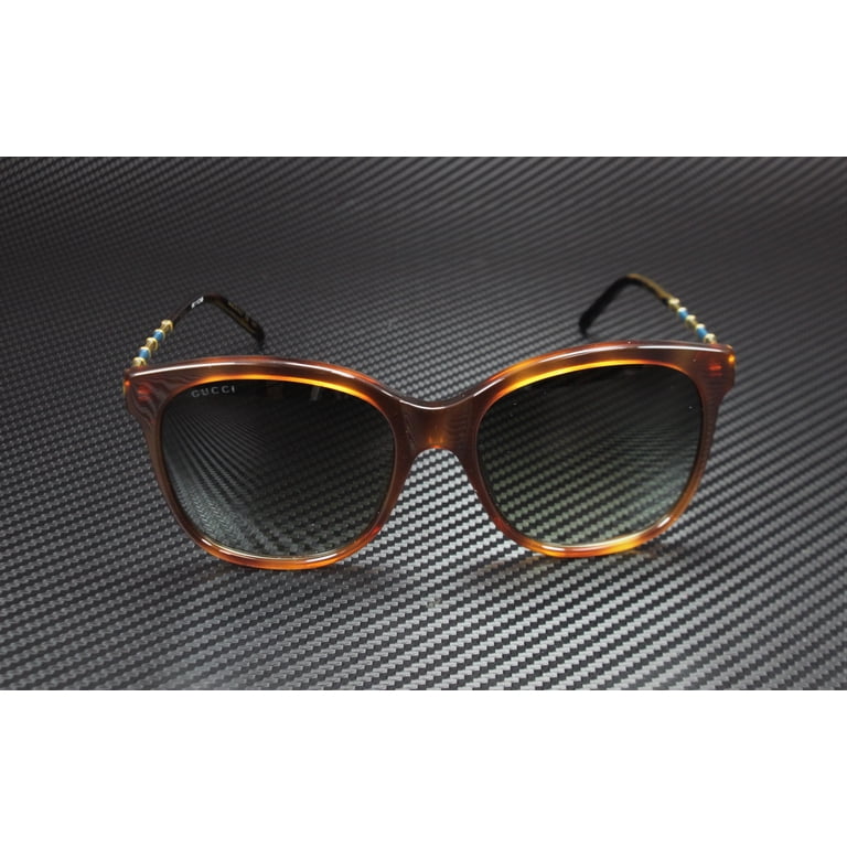 GUCCI GG0654S 002 Square Havana Blue Gold Green 56 mm  display picture 3