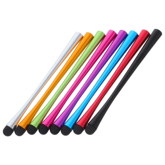 ORDDIART 8Pcs Stylus Pen for Touch Screens Assorted Color Silicone Metal for Smartphone and Tablet