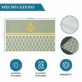 thumbnail image 6 of Sage Green Morocco Placemats Set of 6, Ocean Yellow Nautical Anchor Stripe Placemats for Dining Table, Place Mats for Kitchen Tabletop, Waterproof Wipeable Dining Table Mats Set, 6 of 9
