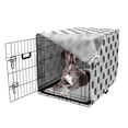 thumbnail image 5 of Abstract Dog Crate Cover, Monochrome Illustration of Celtic Like Knots on a Plain Background, Easy to Use Pet Kennel Cover Small Dogs Puppies Kittens, 7 Sizes, Charcoal Grey and White, by Ambesonne, 5 of 6