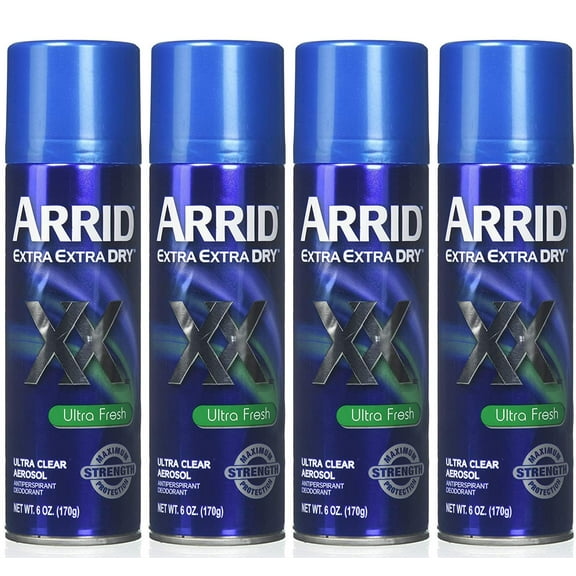 ARRID XX Ultra Clear Anti-Perspirant Deodorant Spray, Ultra Fresh 6 oz (Pack of 4)