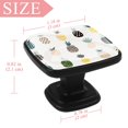 thumbnail image 3 of 4 Pcs Square Cabinet Handle Cupboard Knob Drawer Pulls Handle Pineapple Drawer Knobs with Screws Furniture Decoration, 3 of 5