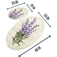 thumbnail image 6 of Lilac 2 Pieces Lavender Non-Slip Digital Machine-Washable Water Repellent Bathroom 2 Pieces Rug/Mat Set for Bathroom Floor and Under The Sink (20'x 24' & 24'x 40' / 60x100 cm & 60x50 cm), 6 of 6