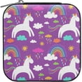 thumbnail image 2 of SKYSONIC Unicorn Travel Jewelry Box PU Leather Jewelry Organizer Ideal Gift for Women Girls, Portable Mini Jewelry Travel Case for Stud Earrings Rings Necklaces Bracelets, 2 of 7
