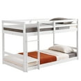 thumbnail image 2 of UBesGoo Low Bunk Bed, Twin-Over-Twin Wood Bed Frame For Kids, White, 2 of 10