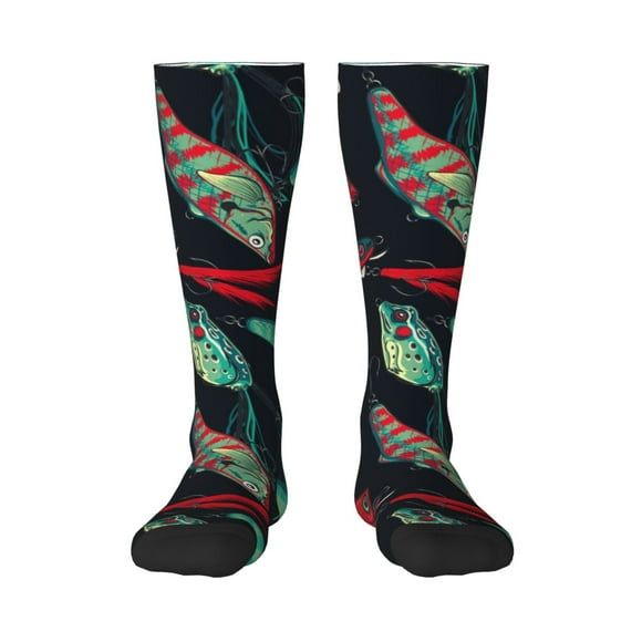 Balery Fishing Lure Calcetines novedosos Calcetines deportivos Calcetines hasta la rodilla Calcetines de algodón Calcetines originales y geniales