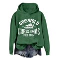 thumbnail image 3 of Christmas Sweatshirts Hooded Tops for Women'S Cute Prints Lightweight Pullover Tops Christmas Print Hoody Hoody Tops Womens Hoodie Green XXL, 3 of 5