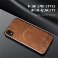 thumbnail image 2 of Allytechgroup Magnetic for iPhone XR Case, Compatible with MagSafe Support Magnetic Car Phone Mount PU Leather Slim Phone Case for Women Men for iPhone XR, Brown, 2 of 10