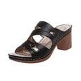 thumbnail image 2 of Zapatillas de tacón grueso de tacón alto de nuevo estilo, zapatillas de mujer con plataforma de boca de pescado Wmkox8yii hj789, 2 of 9