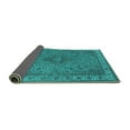 thumbnail image 2 of Ahgly Company Indoor Round Oriental Turquoise Blue Industrial Area Rugs, 8' Round, 2 of 4