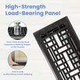 thumbnail image 5 of 4x10 Inches 6 Pack Heavy Duty Walkable Floor Register - Easy Adjust Air Supply Lever Decorative Floor Vent Covers, Seattle Design Vent Covers for Home - Oil Rubbed Bronze, 5 of 7