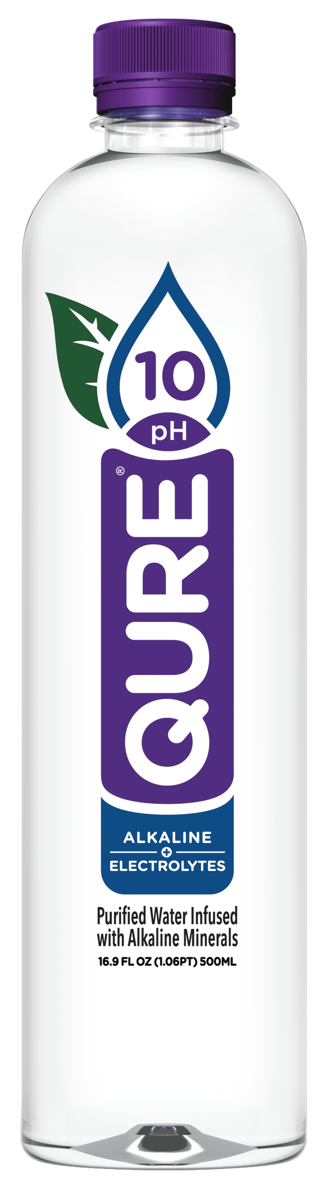 Qure Alkaline Water, 16.9 Fl. Ounce (Pack of 24)