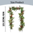 thumbnail image 3 of Christmas Garland Pre Lit Christmas Garland with Lights 6 Feet 20 LED Battery Operated Christmas Lights with Berry Leaves Indoor Christmas Decorations for Stairs Fireplace Door, 3 of 9
