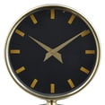 thumbnail image 5 of DecMode 11" Gold Stainless Steel Metal Clock with Black Face, 5 of 12