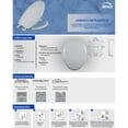 thumbnail image 5 of asiento para baño cierre lento permajuste y bisagras ajustables alargado blanco plástico, 5 of 5