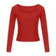 thumbnail image 4 of Tops para mujer Camisas Blusas Elegantes Camisas casuales de manga larga Camiseta suelta con estampado de moda Blusa de manga 3/4 de longitud media Cuello redondo Odeerbi  ODB-5, 4 of 8