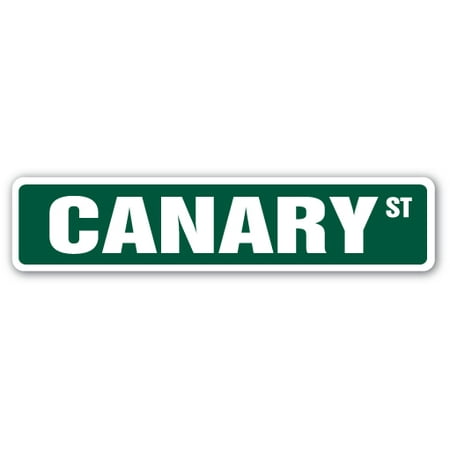 CANARY Street Sign bird yellow cage pet aviary | Indoor/Outdoor |  24