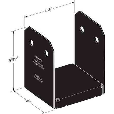 

Simpson Strongtie 5037801 6 x 5.5 in. APVB Steel Adjustable Post Base