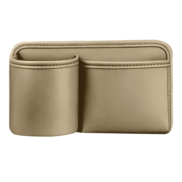 Car Seat Back-Mounted Storage Box, Leather Multi-Functional Anti-Kick Storage Bag, Car Door Side Inner Waterproof Accessories, Suitable for Most Car Models