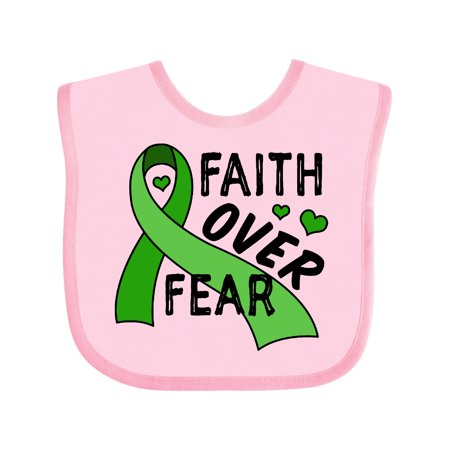 

Inktastic Mental Health Awareness Faith Over Fear Gift Baby Boy or Baby Girl Bib