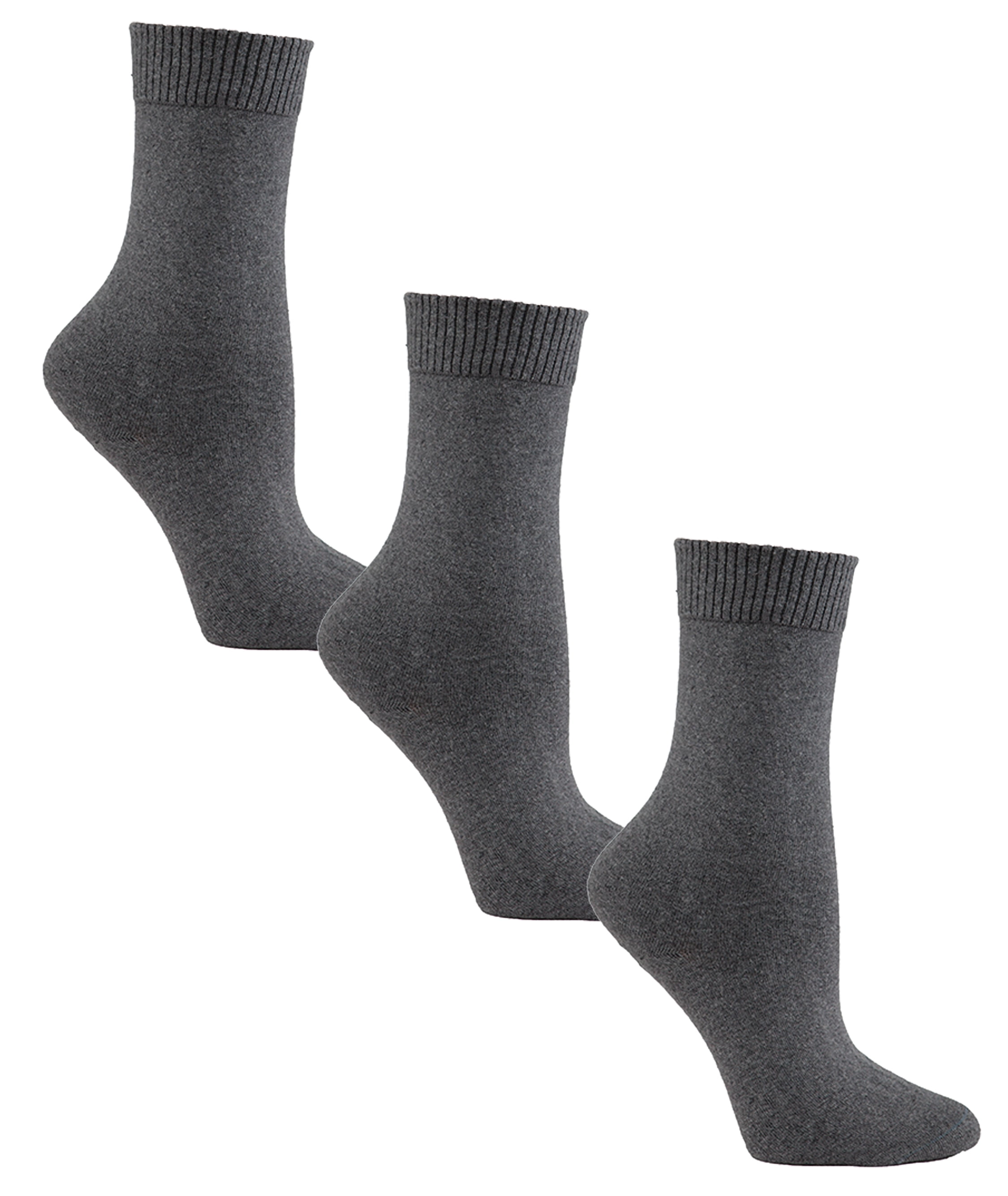 Womens Flat Knit Crew Diabetic Socks 3 Pack Sock Size 911