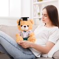 thumbnail image 4 of Graduation Bear Student Doctoral Nurse White Khaki Bear Doll Twisted Flower Plush Bear Student Souvenir Christmas Gifts, 4 of 5