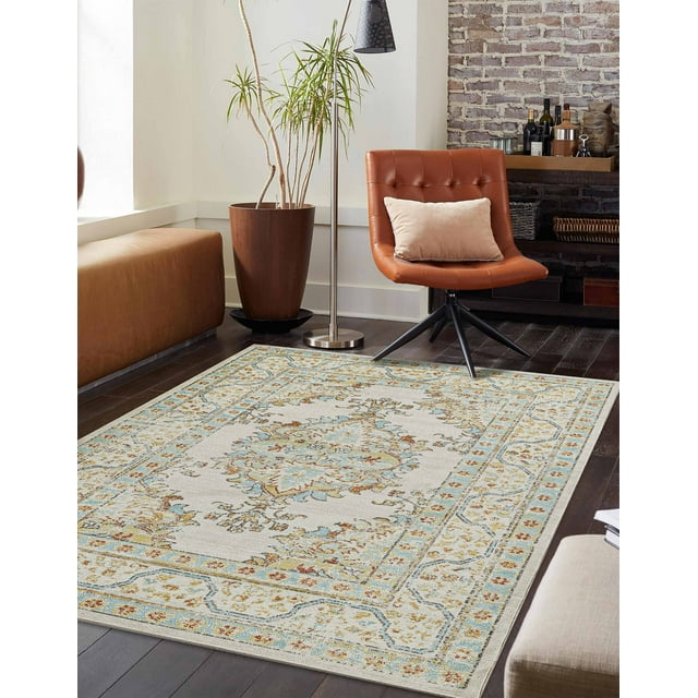 ECARPET Esme Traditional Area Rug for Living Room, Bedroom, Dining Room, Entrance, Hallway and More.