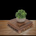 thumbnail image 4 of Home Carving Crafts Rack Antique Display Rack Vase Holder Desk Decoration(14*14cm), 4 of 5