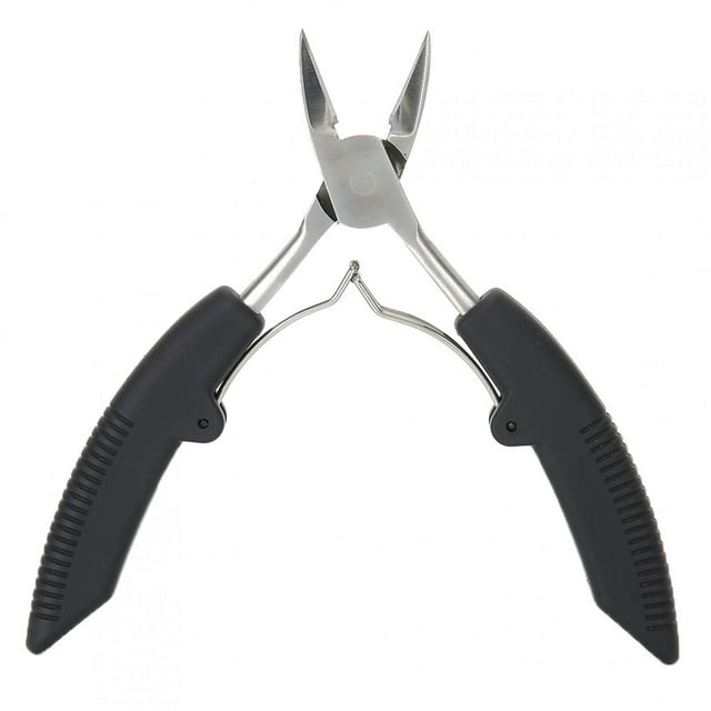 Tijeras para cutículas de precisión: herramienta para cortar u?as de los pies Cortadoras de cutículas de acero inoxidable Tijeras para alicates Podólogo profesional Alicates para u?as (negro) EOTVIA No