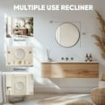 thumbnail image 2 of MCQ Wall Mirror, 20-inch Round Black, Decorative for Living Room Bedroom​, 2 of 7