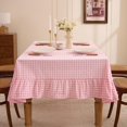 thumbnail image 2 of Romanstile Gingham Ruffled Tablecloth Rectangle -, 2 of 8